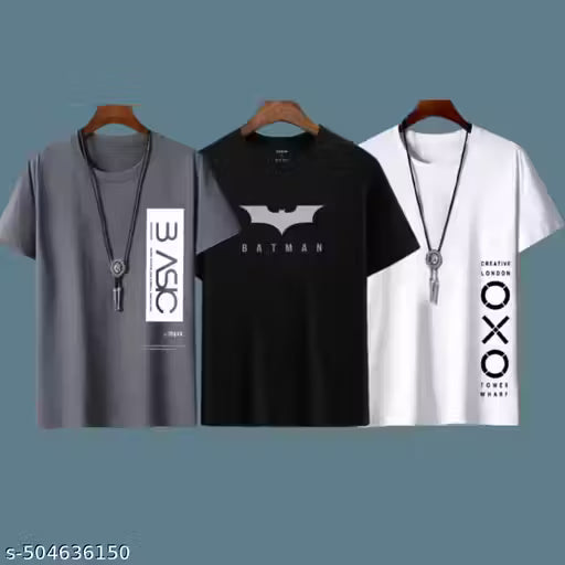 Men's Classic Round Neck T-Shirt(Pack of 3)